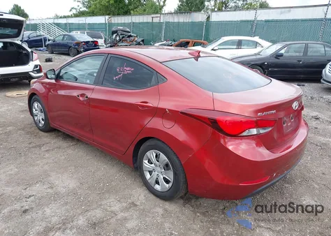 2016 Hyundai Elantra Se из США, поврежденный, VIN 5NPDH4AEXGH743998